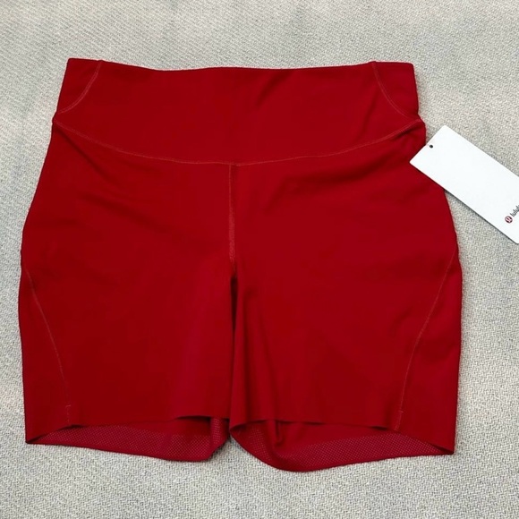Lululemon Base Pace High Rise Shorts Dark Red 12 NWOT Rare - Picture 1 of 5